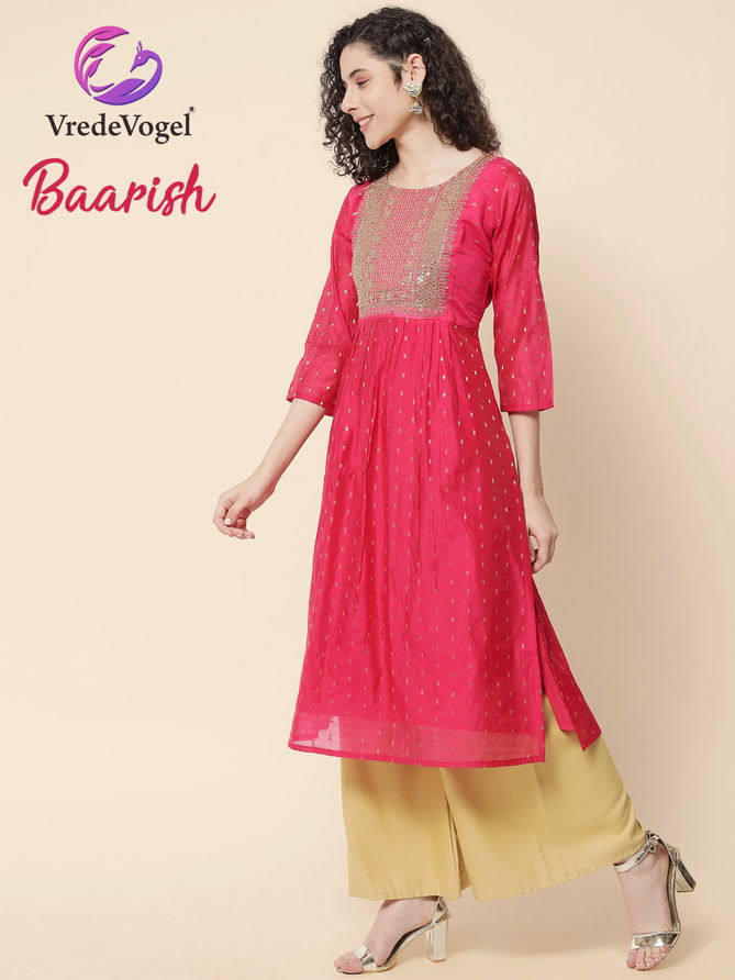 Vredevogel Baarish New Modal Ethnic Wear Designer Kurti Collection